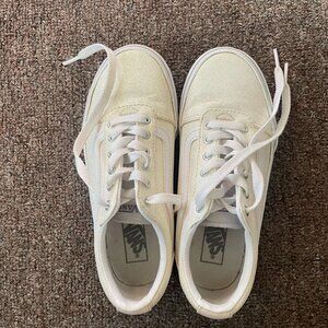 Vans Sparkly White Sneakers